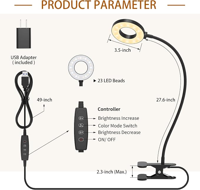 iZELL Desk Lamp, LED Reading Light - Image 6