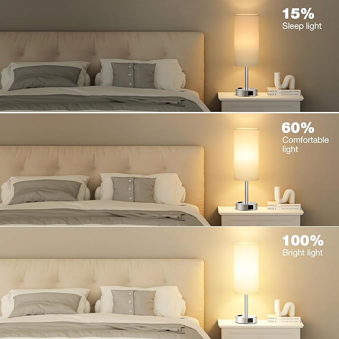 Fenmzee White Touch Bedroom Table Lamp - Image 5