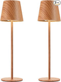 Kakanuo Wood Grain Cordless Table Lamp Rechargeable by KakanuoLightings