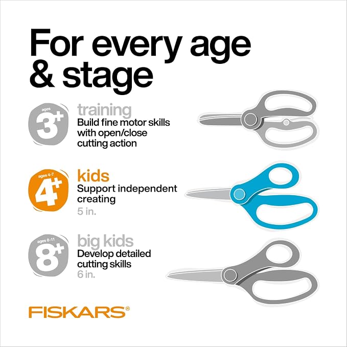 Fiskars 5" Softgrip Left-Handed Pointed-Tip Scissors - Image 4