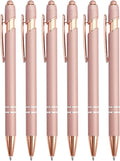 6 Pack Ballpoint Pen 2-in-1 Stylus Retractable Ballpoint Pen by Bribobo