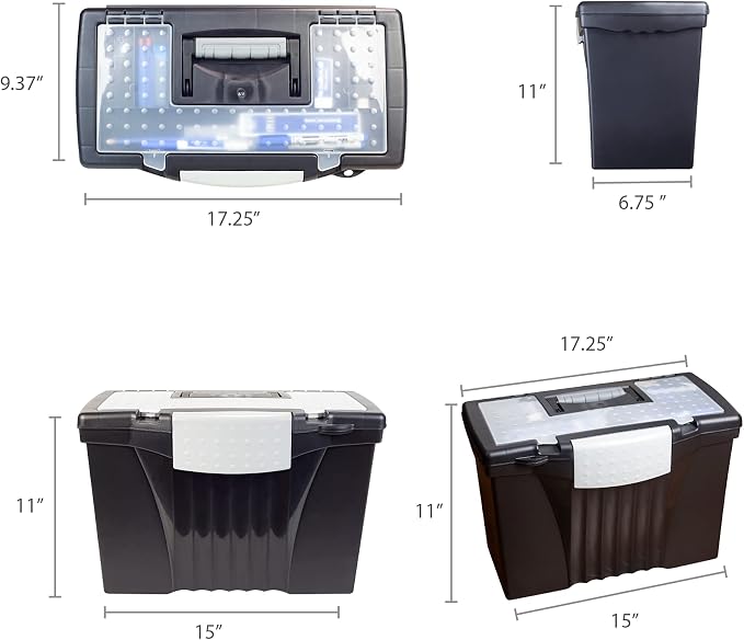 Storex Portable Letter/Legal Filebox - Image 3
