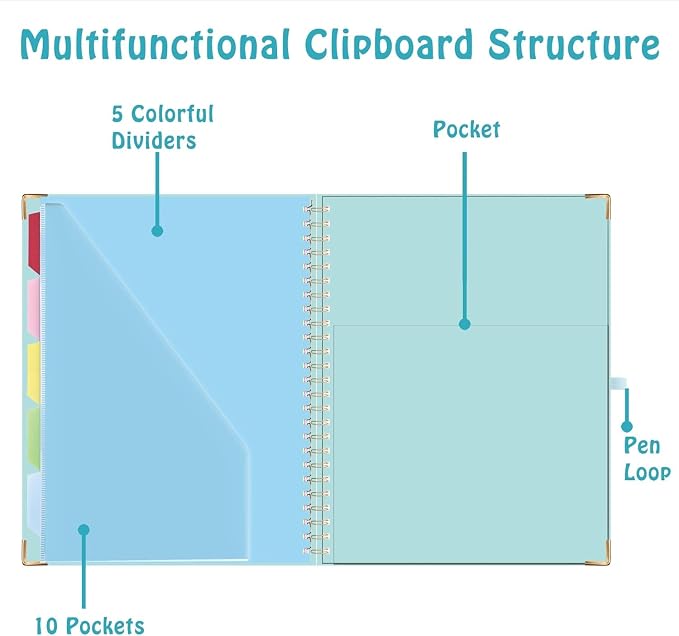 HAUTOCO Clipboard Folio with Refillable Notepad - Image 5