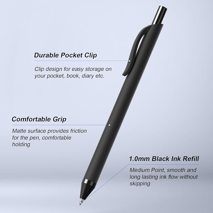 50 Pack Black Ink Pens - Image 2