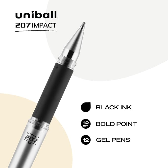 SAN65800 - Uni-ball 207 Impact Roller Ball Stick Gel Pen - Image 2
