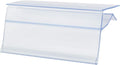 Glass Shelf Label Holders with Inserts Fits 1/4" to 3/8" Glass Shelving by TheRetailRenegade