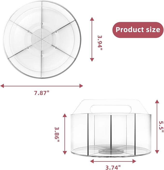 Absonic 500 PCS Acrylic Pencil Holder, 360 Rotating Clear Marker Organizer - Image 7