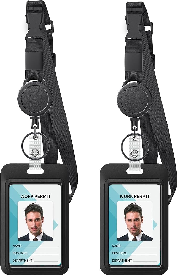 Uniclife 2 Pack Retractable Adjustable Lanyard Heavy Duty Neck Lanyard - Image 8
