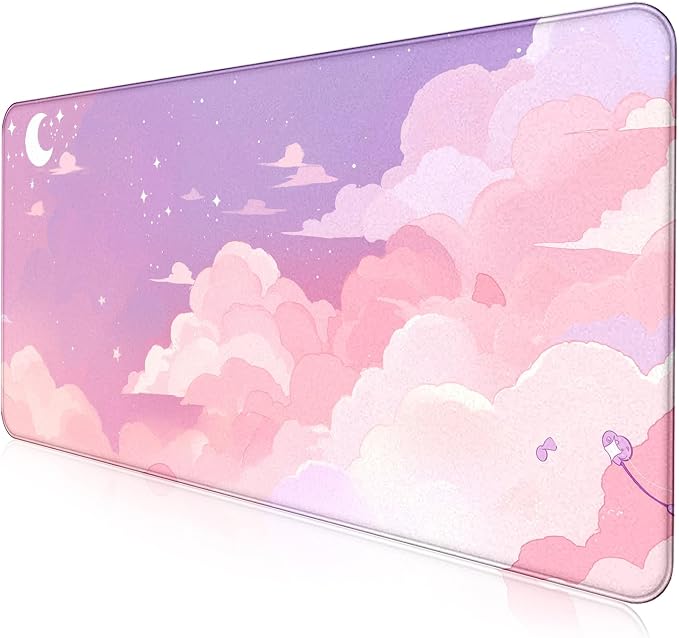 Beautiful Pink Cloud Mouse Pad, Suitable by LQFIWSS