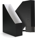 EXYGLO 12 Pack Black Magazine File Holder, Cardboard Magazine Rack by EXYGLO