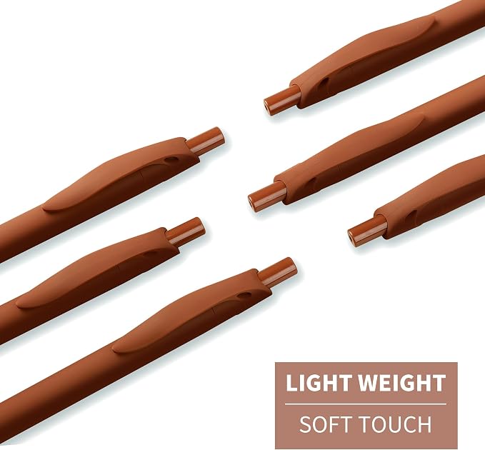 deegtran Pens Bulk, 50 Pack No Bleed Brown Click Pen, Wholesale Retractable - Image 4