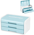 WORKPRO Small Storage Box with 2 Drawers, Flip-Top Lid, Durable ABS Storage by WORKPRO