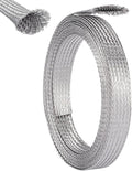 UNICRAFTALE 0.59" Wide Stainless Steel Braided Sleeving Braid 13.12 Feet Cable by UNICRAFTALE