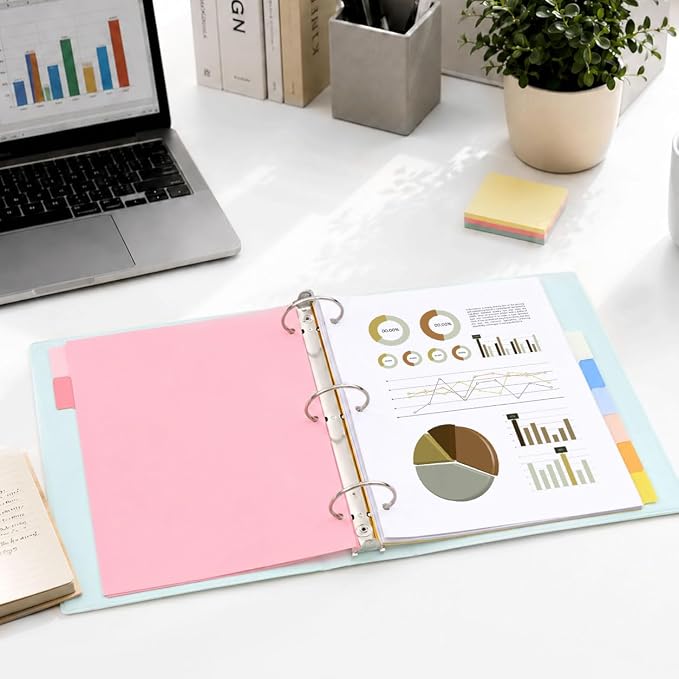 SUNEE 8 Tab Binder Dividers, Plastic Dividers - Image 7