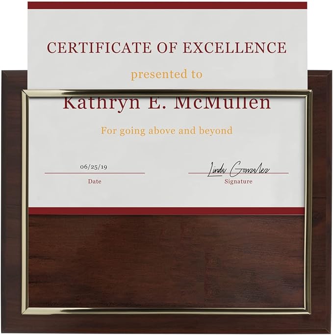10.5 x 13" Certificate Display Plaque - Image 3