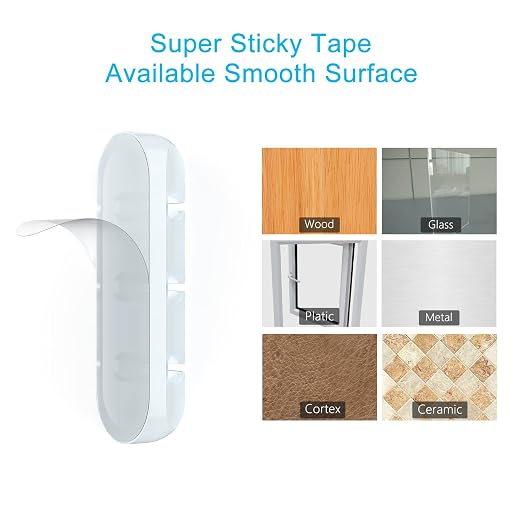 INCHOR Cord Organizer, Cable Organizers USB Cable Holder Wire Organizer Cord - Image 4