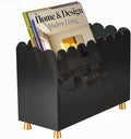 Acrylic Magazine Holder, Magazine Rack Floor, Sleek Black Stylish Organizer by TOCEMEI