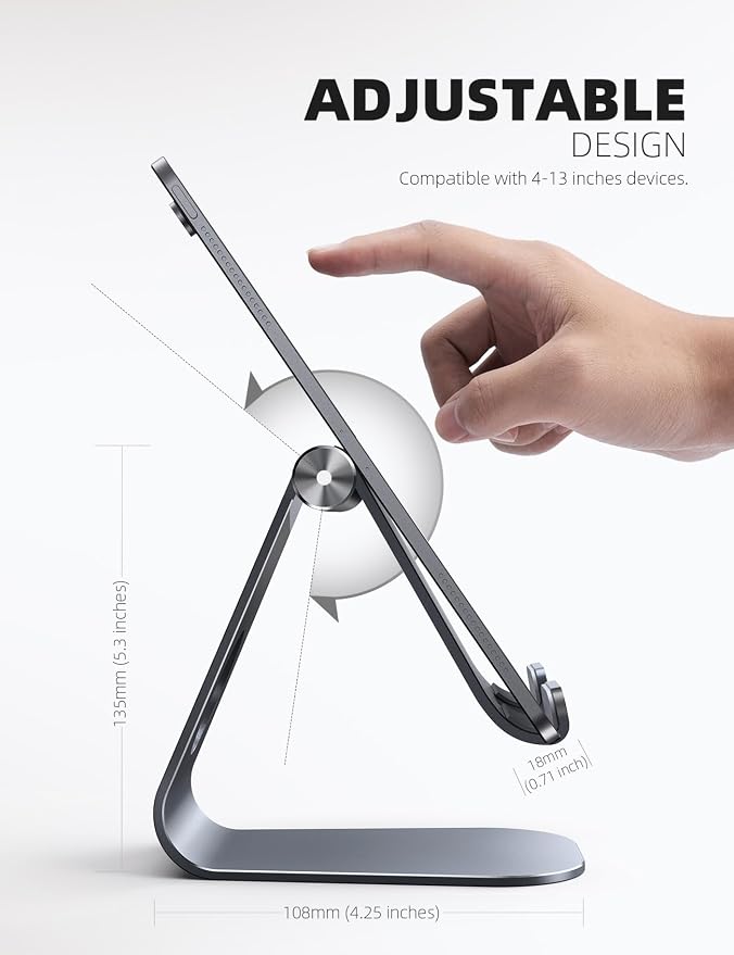 Lamicall Tablet Stand Adjustable, Tablet Stand : Desktop Stand Holder Gifts - Image 5