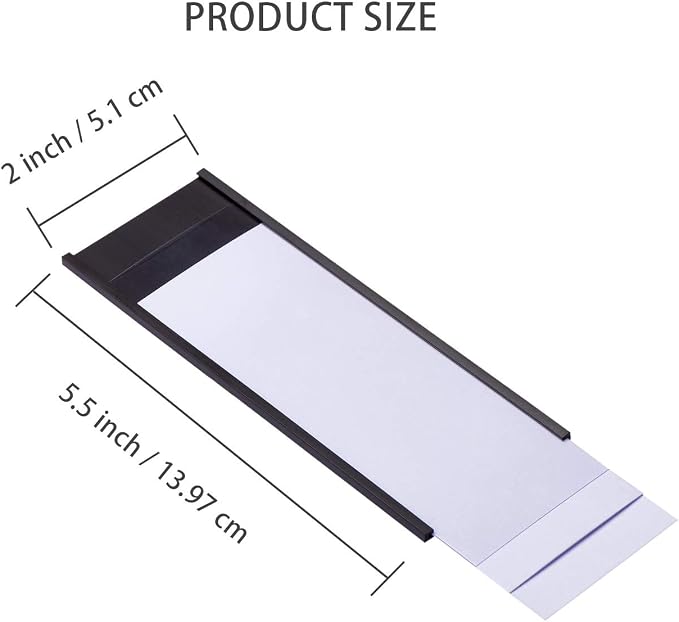 Magnetic Label Holders with Magnets Magnetic Data Card Holders with Clear - Image 2