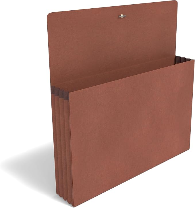 Staples Expanding Wallets, Letter Size, 3.5‑Inch Expansion, Durable Brown - Image 2