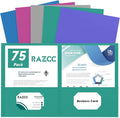 Two Pocket Folders, RAZCC 75 Pack File Folders by RAZCC