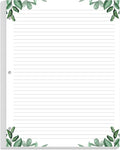 A4 Lined Refill Paper, 3-Hole Punched Ruled Filler Paper, 100Sheets / 200Pages by Yaridar
