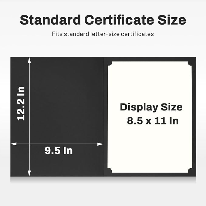 SUNEE Certificate Holders, Diploma Covers Gold Foil Border, - Image 4