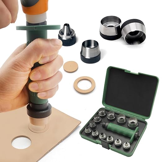 12 in 1 Hollow Hole Punch Set, Gasket Cutting Puncher, Leather Punch. | 12 by SENROG