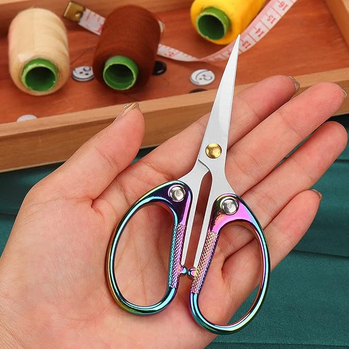4.5" All Stainless Steel Office Scissors, Ultra Sharp Blade Shears, Sturdy - Image 3