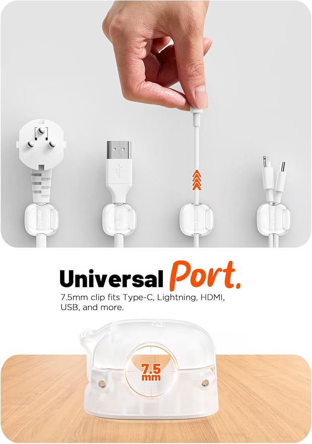 Cable Clips, Transparent Clear - Image 4