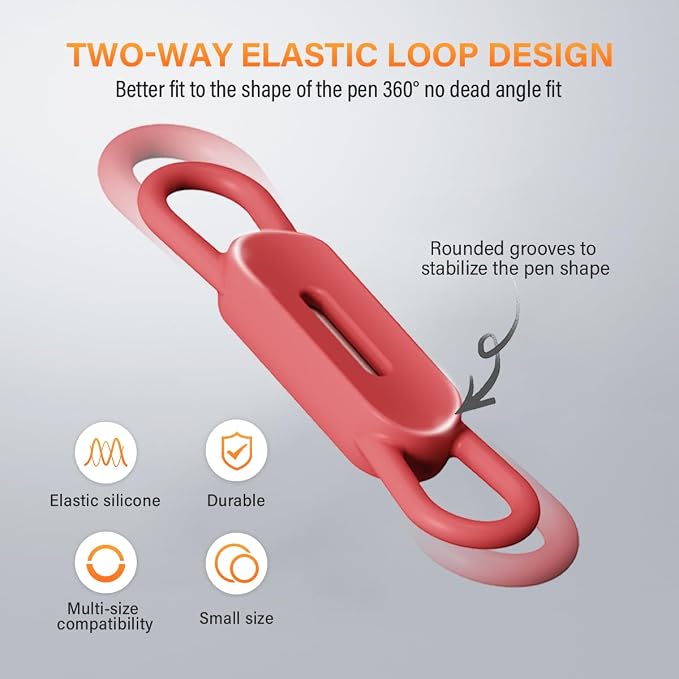 XYOFUN Magnetic Pen Holders Set of 12, Silicone Adjustable Pen Pencil Holder - Image 5