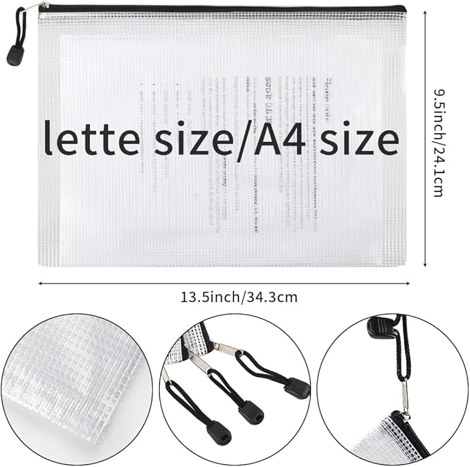 EOOUT 24pcs Mesh Zipper Pouch Bags, Plastic Zipper Bag - Image 2