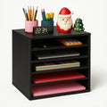EMERIT 4-Tier Adjustable Paper Organizer, Large Capacity Book Shelf by eMeritDirect