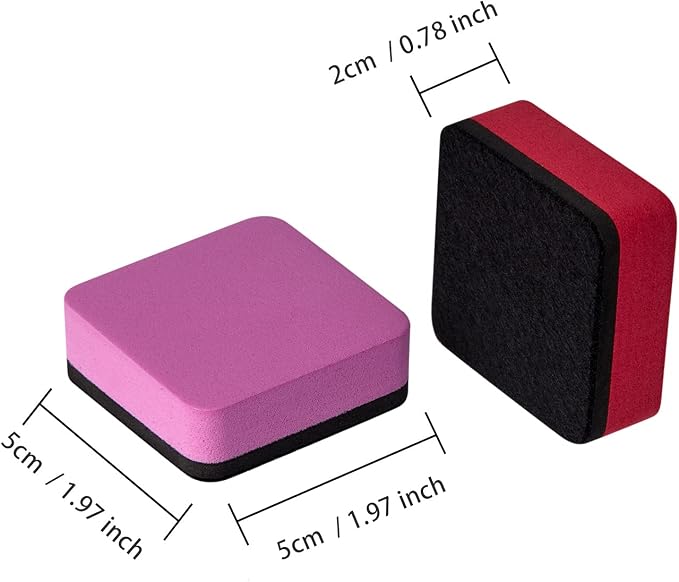 Favide 24 Pack Magnetic Whiteboard Dry Erase Erasers Chalkboard Cleansers - Image 2