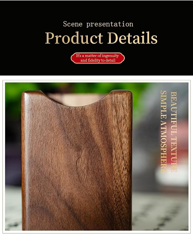 Wooden Pen Holder for Desk, 2 Pack Natural Wood Pencil Cup Holder – Office Desk - Image 6