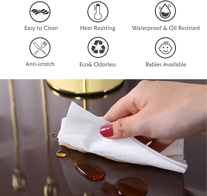 48x80 Inch Clear Plastic Banquet Table Protector Transparent PVC Desk Pad Mat - Image 4