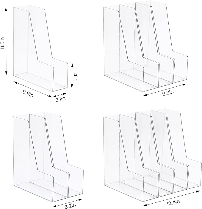 CiWiVOKi Vertical File Holder, 4 pack - Image 2