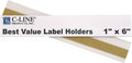 C-Line Self-Adhesive Label Holders, Top Load, 1 X 6 by C-Line