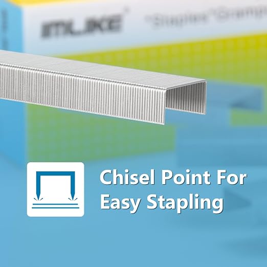 IMLIKE 26/6 Standard Staples 1/4"-10 Boxes, Chisel Point, - Image 4
