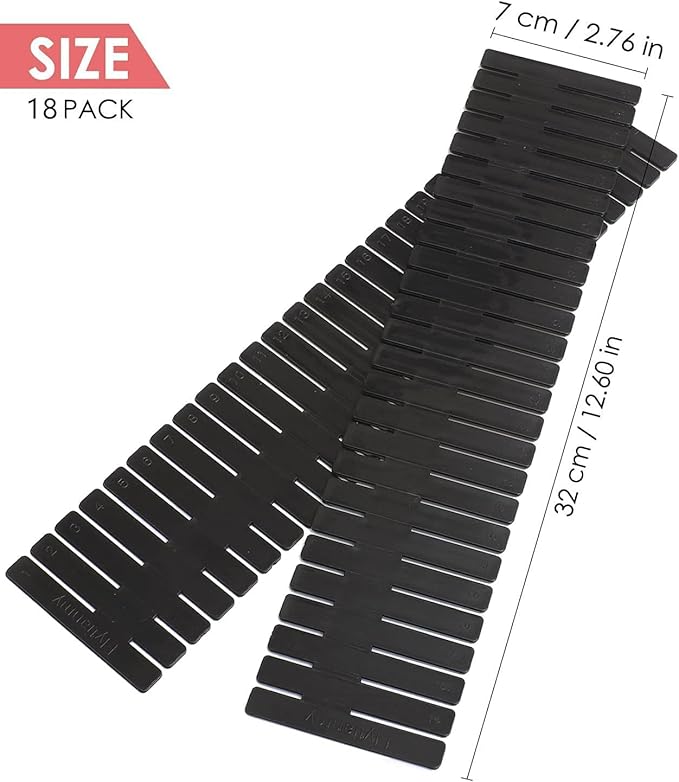 18Pcs Drawer Dividers, Adjustable Drawer Organizer - Image 2