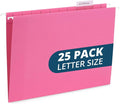 Blue Summit Supplies 25 Pink Hanging File Folders Letter Size, Reinforced by BlueSummitSupplies