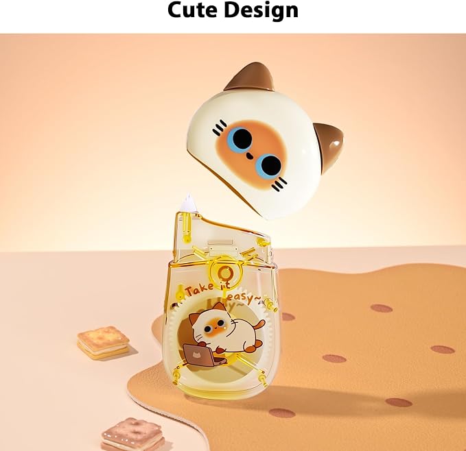 Cute Cat White Correction Tape Kawaii Extra-Long Correction Tape – 98ft Each - Image 3