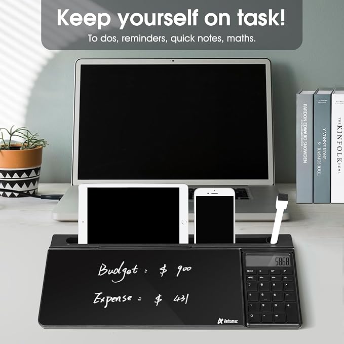Varhomax Glass Desk Whiteboard Gray - Image 7