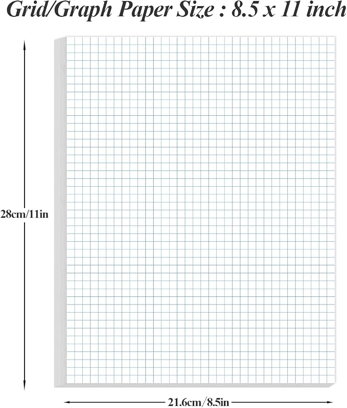 Graph Paper - A4 Unpunched Grid Paper, 300Sheets / 600Pages Double Sided - Image 4