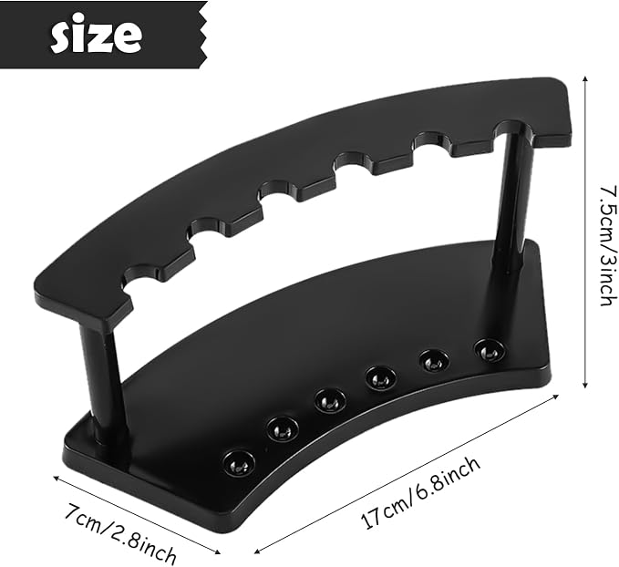 Tinlade 2 Pieces Plastic Pen Holder Stand Display Rack 6-Slot Pen Makeup Brush - Image 2