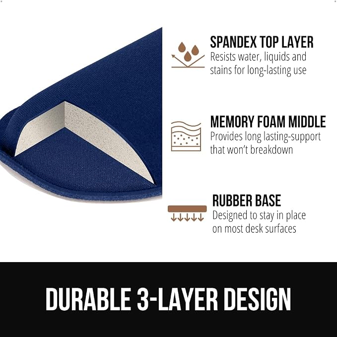 GORILLA GRIP Silky Memory Foam Keyboard Wrist Rest - Image 5