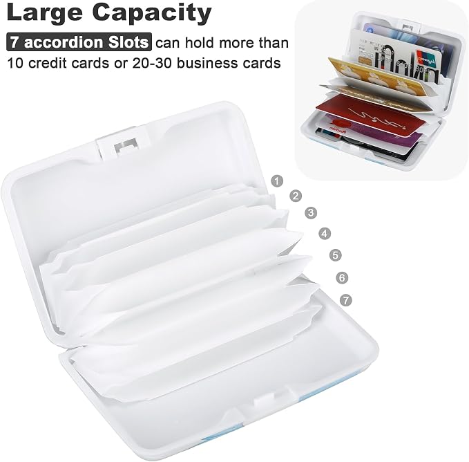 ELFISH Mini RFID Aluminum Wallet Credit Cards Holder Business Card Case Metal - Image 5