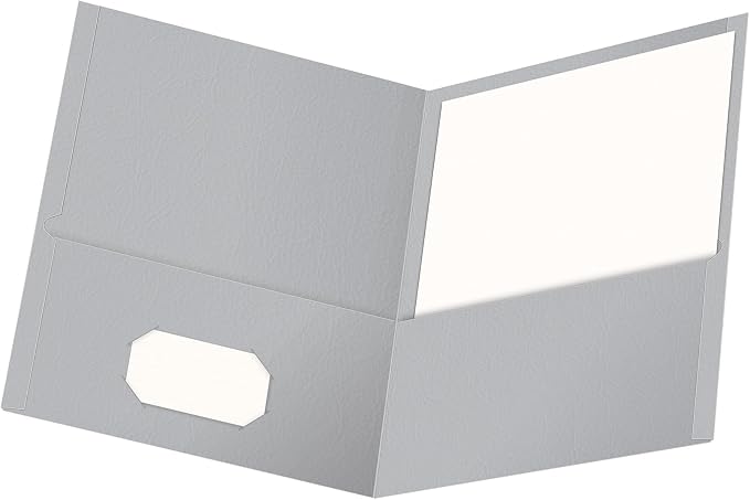 Oxford Twin-Pocket Folders, Textured Paper, Letter Size, Holds 100 Sheets - Image 2