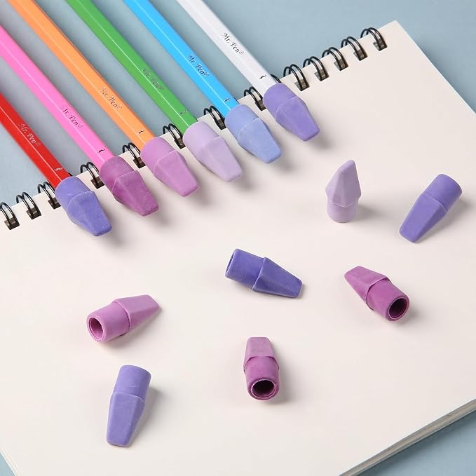 Mr. Pen- Pencil Erasers Toppers, 500 Pack, Colorful | Latex Free, No Smudge - Image 6