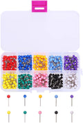 CCINEE 500 Pack Map Push Pins，1/8 Inch Multi-Color Map Tacks by CCINEE